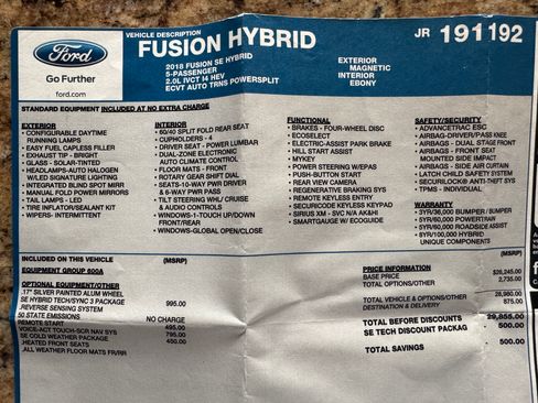 Used 2018 Ford Fusion SE image 11