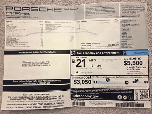 Used 2024 Porsche 718 Cayman S RWD image 19