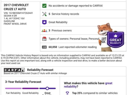 Used 2017 Chevrolet Cruze LT w/ Convenience Package image 26