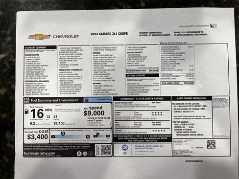 Used 2023 Chevrolet Camaro ZL1 image 17