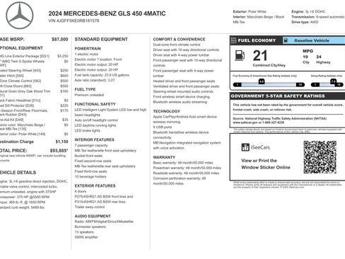 Used 2024 Mercedes-Benz GLS 450 4MATIC image 31
