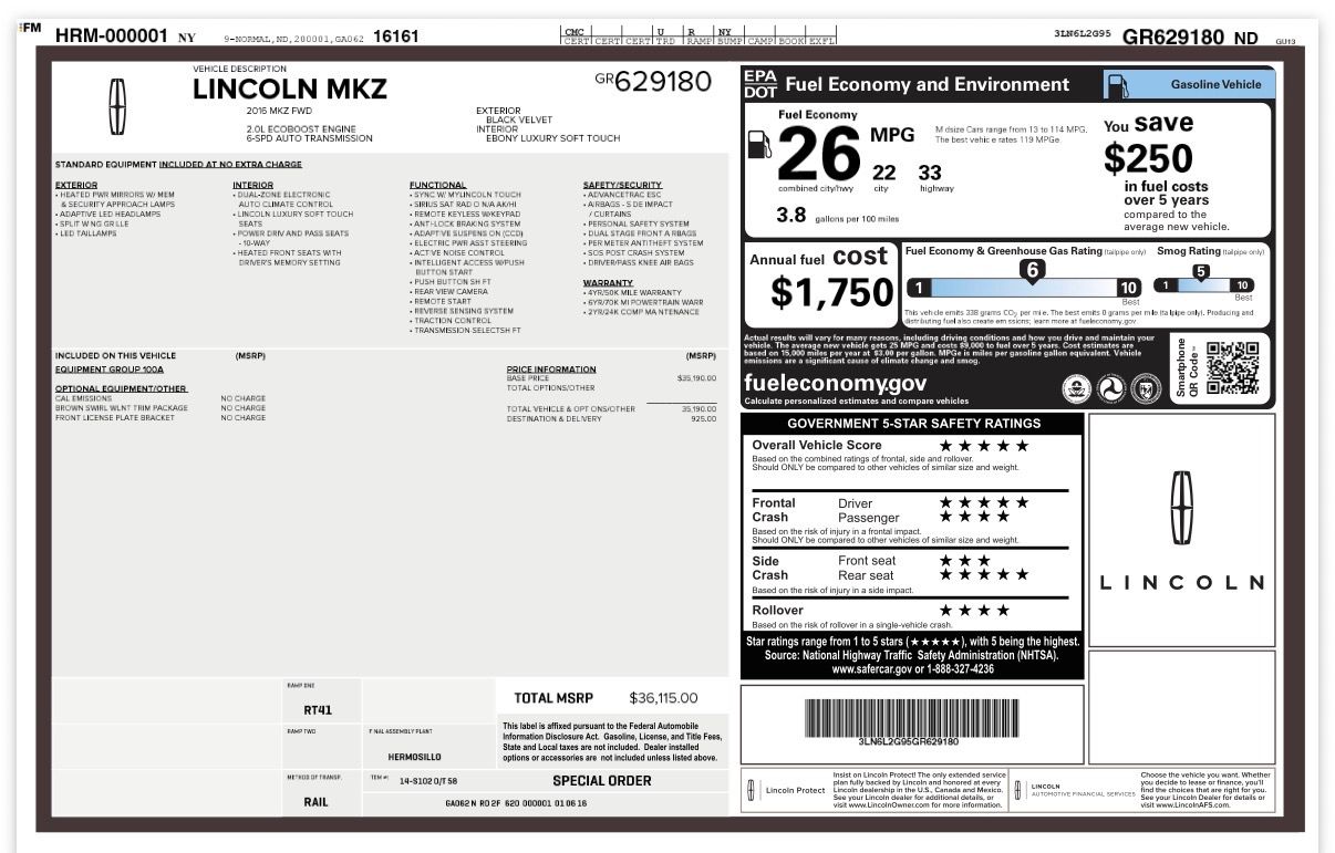 Used 2016 Lincoln MKZ FWD image 18