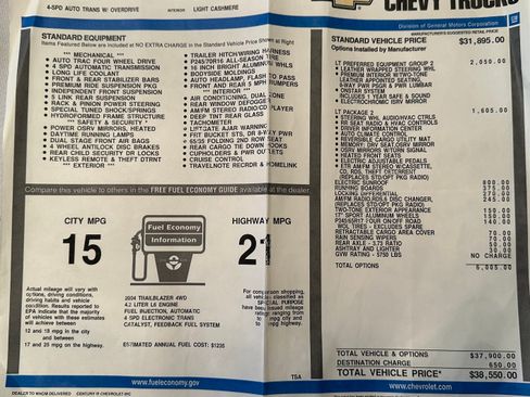 Used 2004 Chevrolet TrailBlazer LT w/ LT Preferred Equipment Group image 32