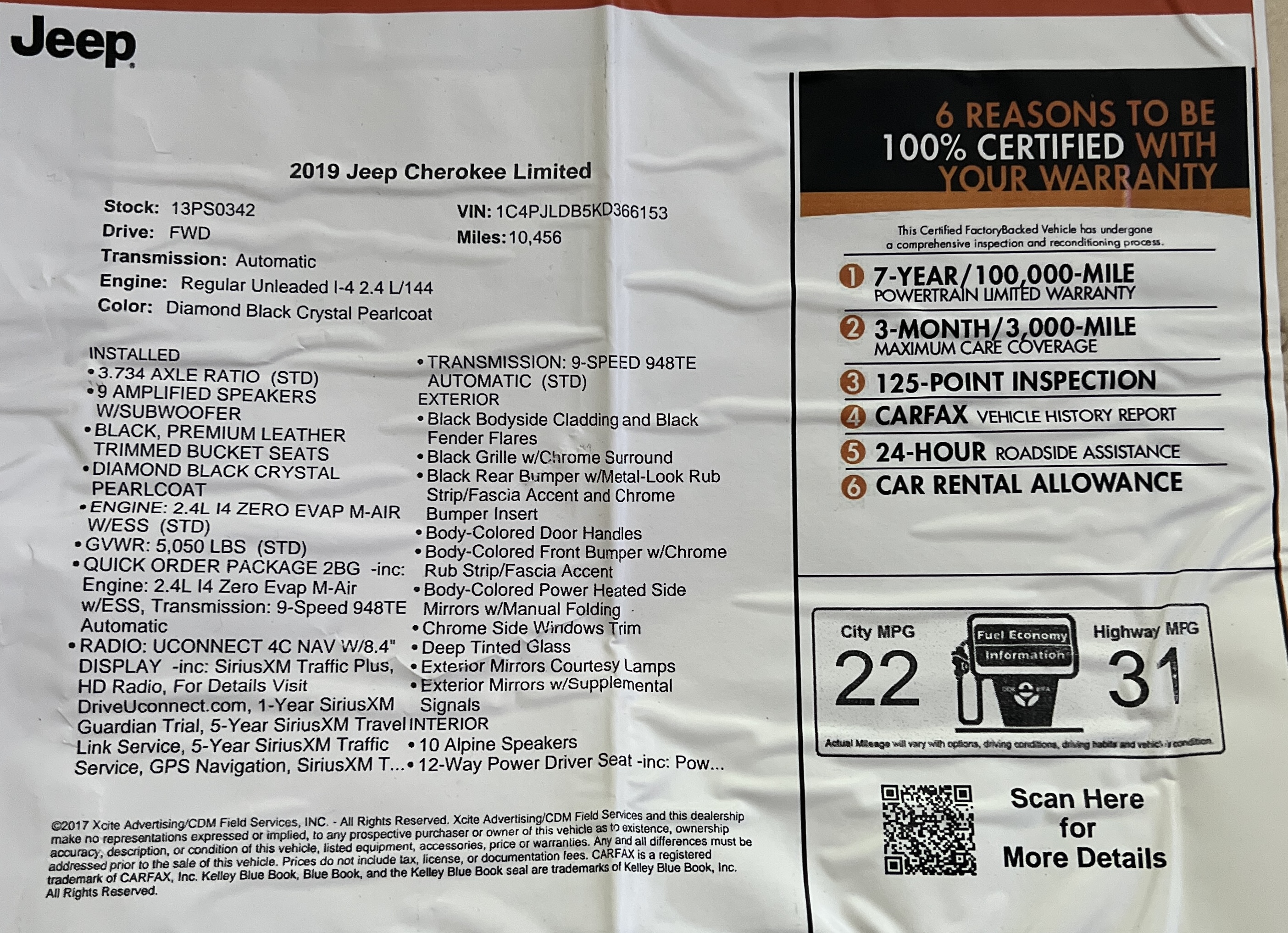 Used 2019 Jeep Cherokee Limited FWD image 24