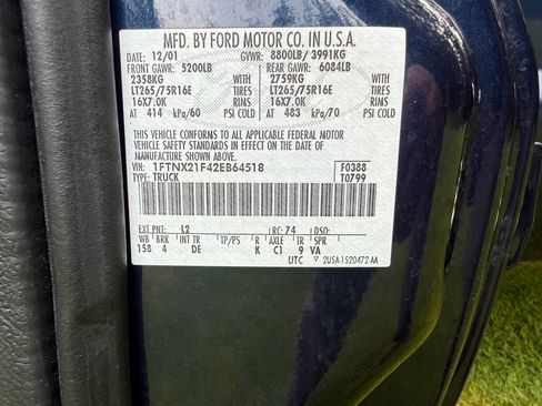 Used 2002 Ford F250 4x4 SuperCab Super Duty image 15