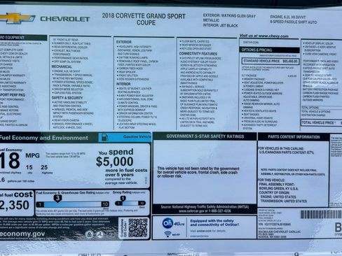 Used 2018 Chevrolet Corvette Grand Sport RWD image 17