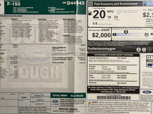 Used 2021 Ford F150 Lariat w/ Equipment Group 502A High AWD/4WD image 20