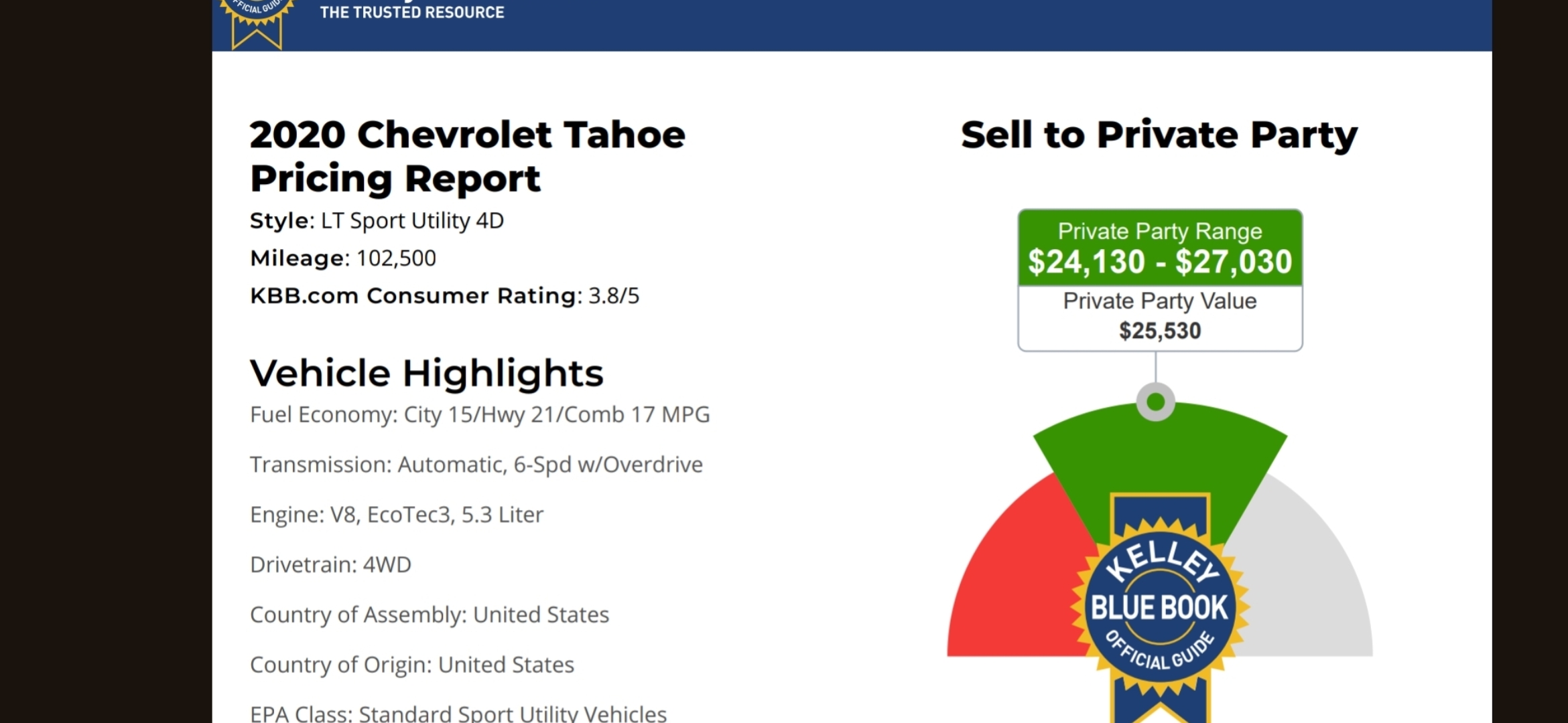 Used 2020 Chevrolet Tahoe 4WD w/ Skid Plate Package image 19