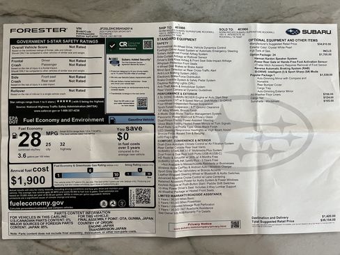 Used 2025 Subaru Forester Sport w/ Popular Package #1 AWD/4WD image 9
