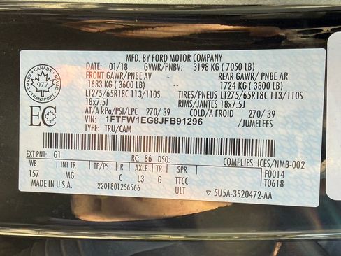 Used 2018 Ford F150 XLT w/ Equipment Group 301A Mid image 16