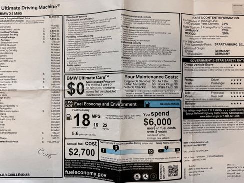 Used 2020 BMW X5 M50i image 30