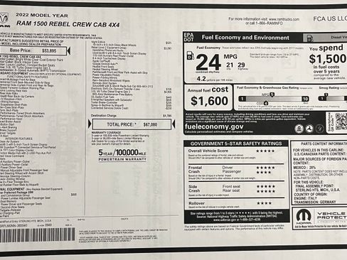 Used 2022 RAM 1500 Rebel w/ Rebel Level 2 Equipment Group AWD/4WD image 4