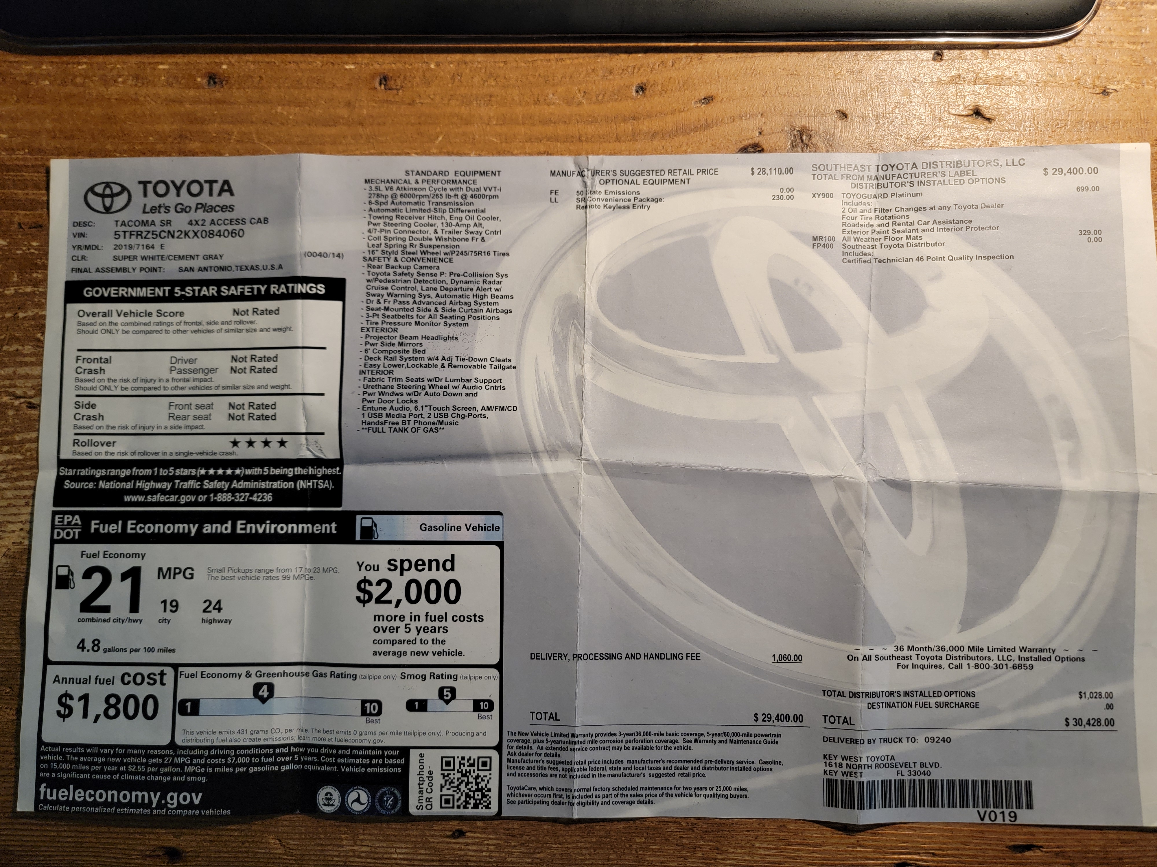 Used 2019 Toyota Tacoma SR w/ SR Convenience Package RWD image 12