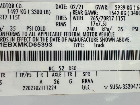 Used 2021 Ford F150 XL w/ Equipment Group 101A High AWD/4WD image 16