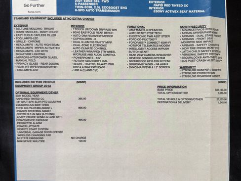 Used 2021 Ford Edge SEL w/ Convenience Package FWD image 17