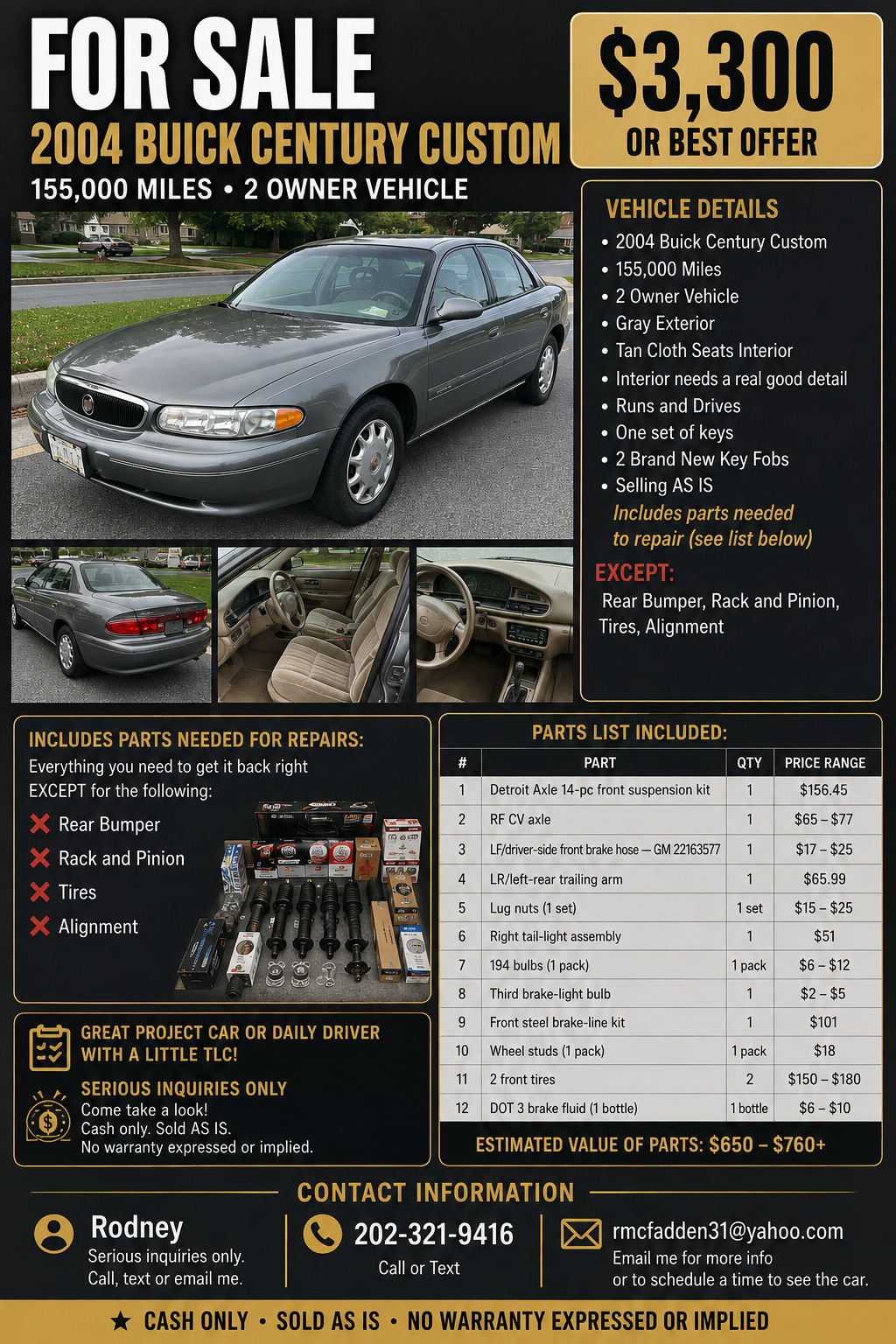 Used 2004 Buick Century Custom FWD image 1