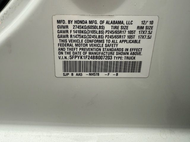 Used 2011 Honda Ridgeline RT image 9