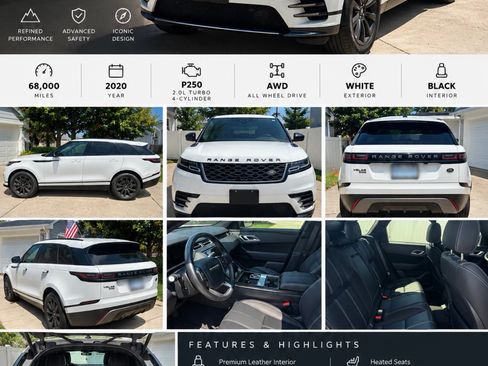 Used 2020 Land Rover Range Rover Velar R-Dynamic S AWD/4WD image 13
