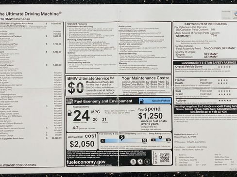 Used 2016 BMW 535i Sedan image 25