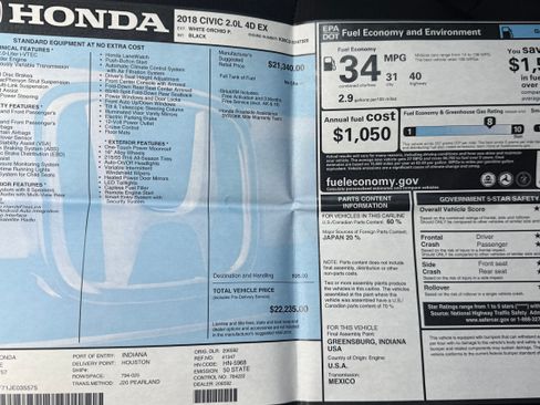 Used 2018 Honda Civic EX image 15