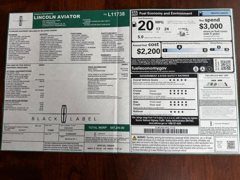 Used 2023 Lincoln Aviator Black Label w/ Dynamic Handling Package image 1