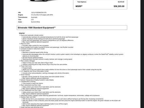 Used 2019 Chevrolet Silverado 1500 LTZ w/ LTZ Plus Package image 5