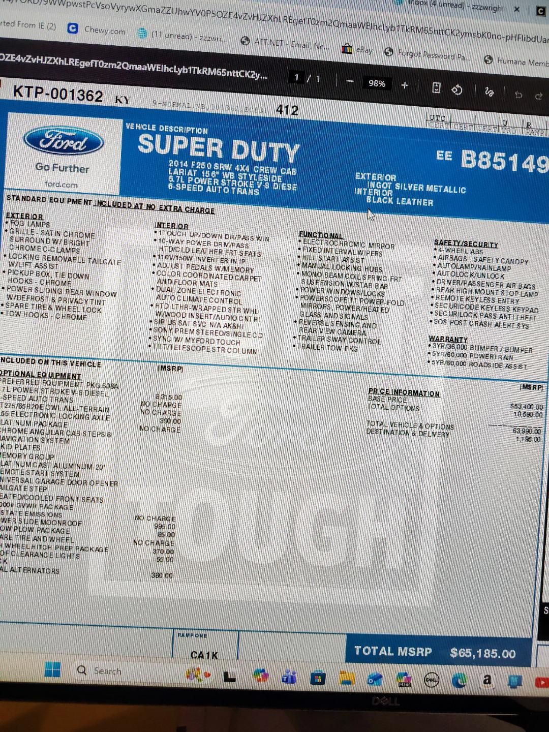 Used 2014 Ford F250 Platinum AWD/4WD image 23