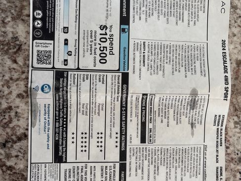 Used 2024 Cadillac Escalade Sport w/ LPO, ONYX Package image 12