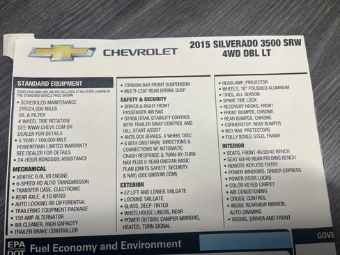 Used 2015 Chevrolet Silverado 3500 LT w/ LT Convenience Package image 6