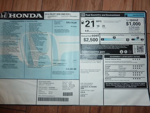 Used 2014 Honda Pilot EX-L image 2