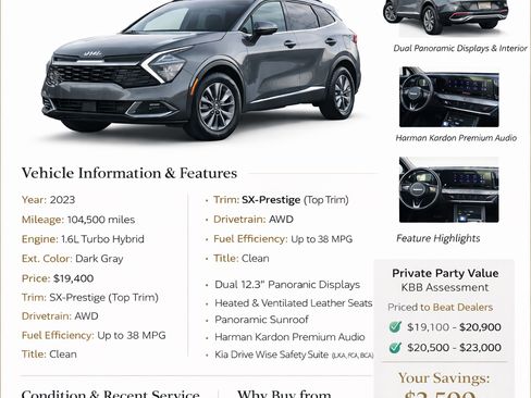 Used 2023 Kia Sportage SX Prestige image 1