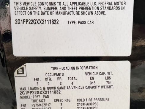 Used 1999 Chevrolet Camaro Z28 w/ SS Performance/Appearance Pkg image 10