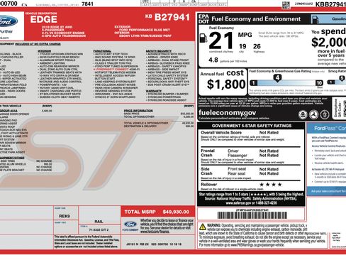 Used 2019 Ford Edge ST w/ Equipment Group 401A AWD/4WD image 14