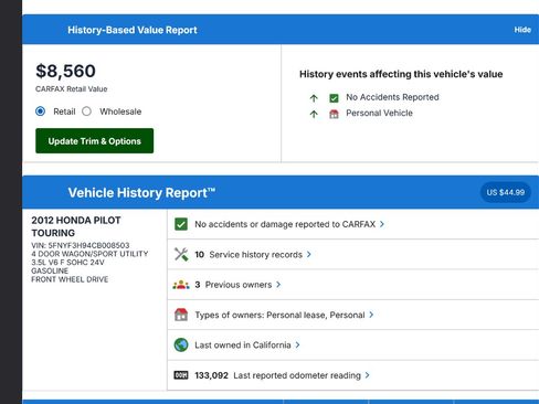 Used 2012 Honda Pilot Touring image 21