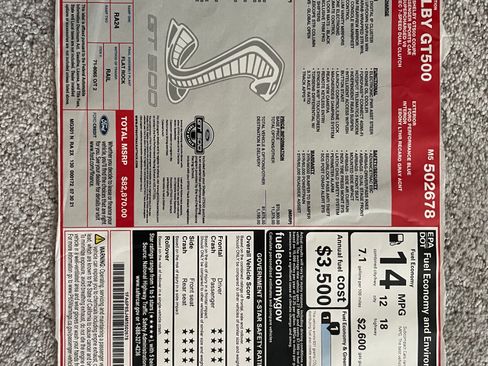 Used 2021 Ford Mustang Shelby GT500 w/ Technology Package image 14