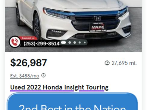 Used 2022 Honda Insight Touring image 28