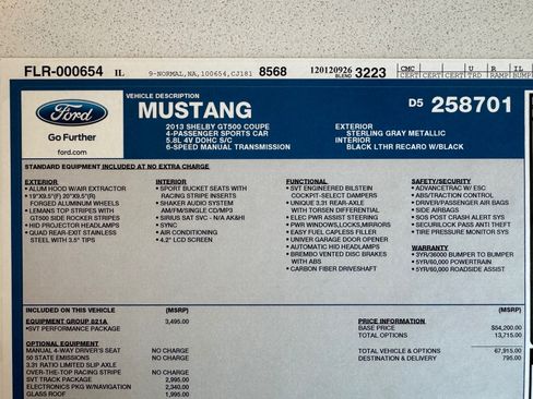Used 2013 Ford Mustang Shelby GT500 RWD image 6