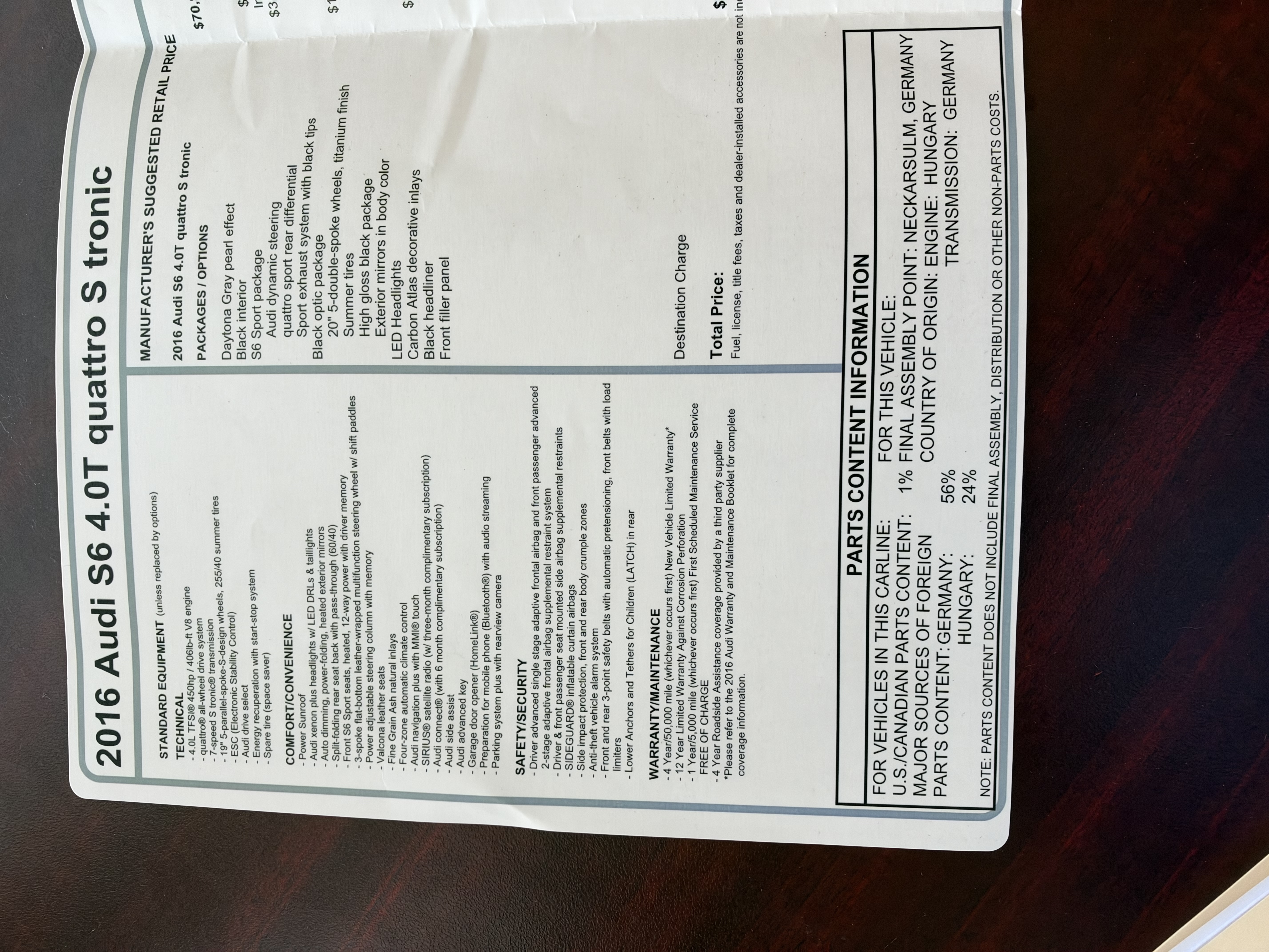 Used 2016 Audi S6 Premium Plus w/ S6 Sport Package AWD/4WD image 22