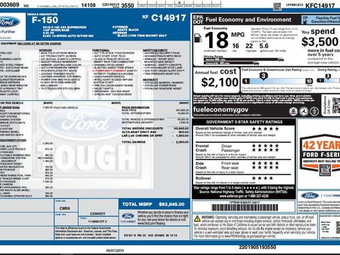 Used 2019 Ford F150 Lariat w/ Equipment Group 502A Luxury image 17