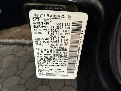 Used 2010 INFINITI FX35 AWD w/ Navigation Pkg image 9