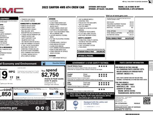 Used 2022 GMC Canyon AT4 w/ Trailering Package AWD/4WD image 31