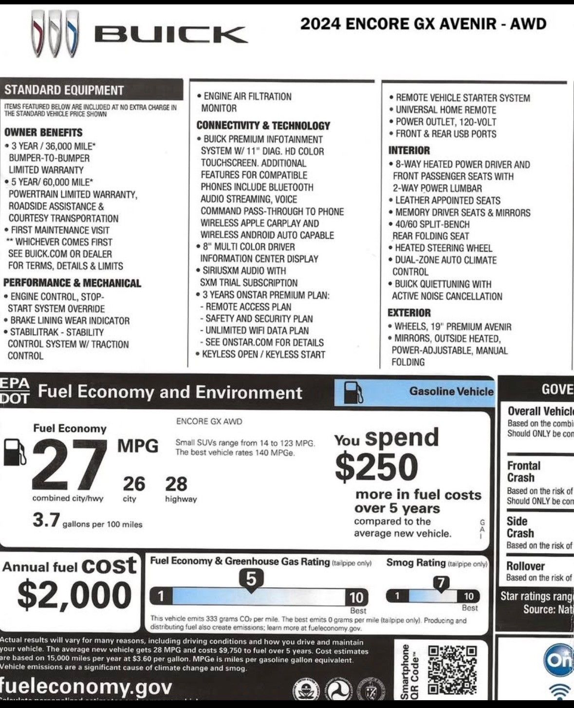 Used 2024 Buick Encore GX Avenir w/ Avenir Technology Package AWD/4WD image 31