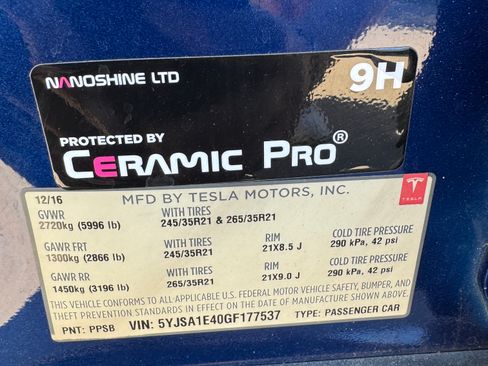 Used 2016 Tesla Model S P100D image 13