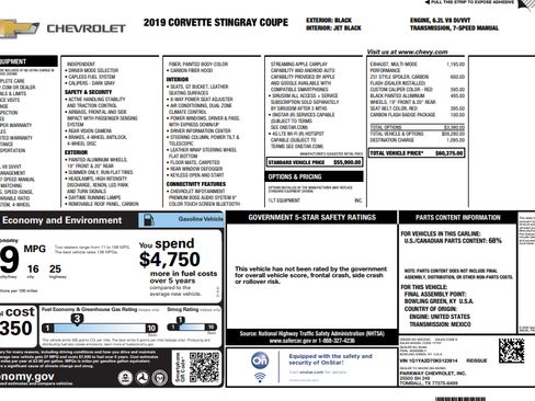 Used 2019 Chevrolet Corvette Stingray Coupe w/ Carbon Flash Badge Package image 19