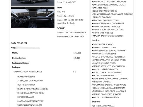 Used 2024 MAZDA CX-50 2.5 Turbo w/ Premium Plus Pkg image 11