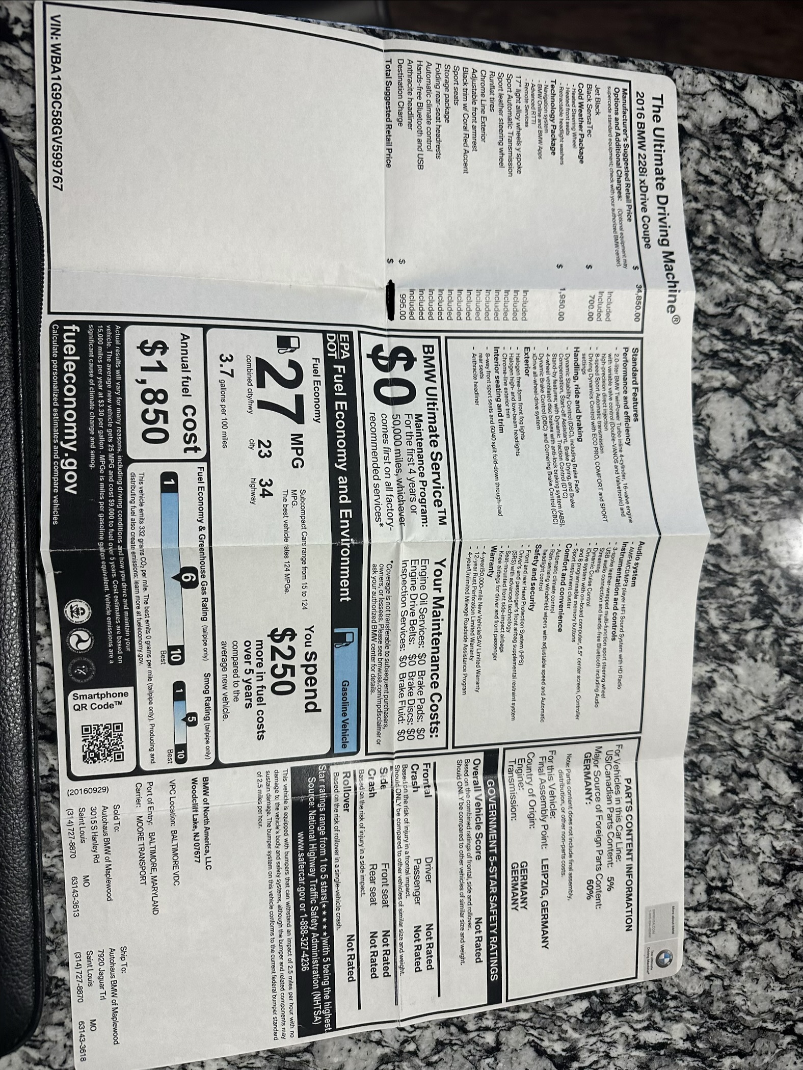 Used 2016 BMW 228i xDrive Coupe AWD/4WD image 25