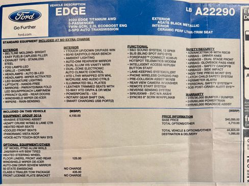 Used 2020 Ford Edge Titanium w/ Equipment Group 301A image 26