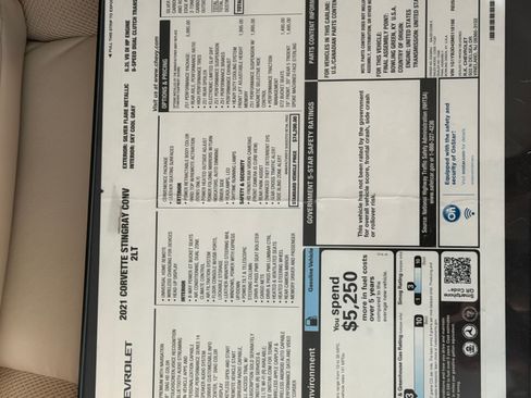 Used 2021 Chevrolet Corvette Stingray Preferred Conv w/ Z51 Performance Package image 9