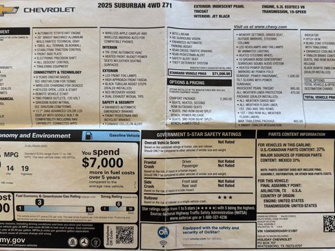 Used 2025 Chevrolet Suburban Z71 w/ Comfort Package image 2