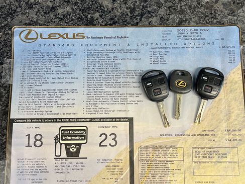 Used 2004 Lexus SC 430 Convertible image 24